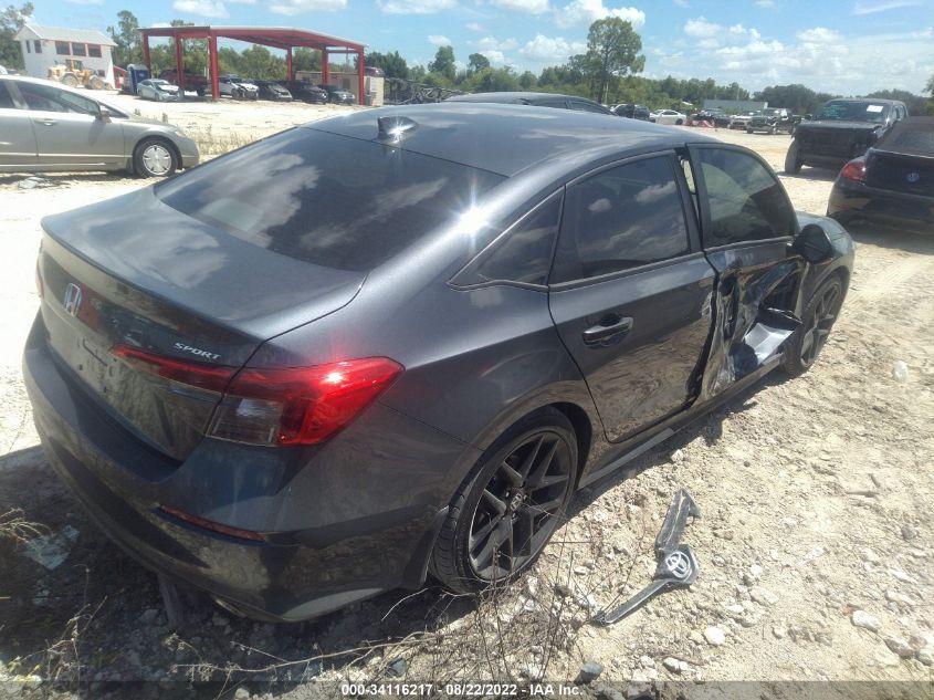 2022 HONDA CIVIC SEDAN SPORT VIN: 2HGFE2F56NH591577