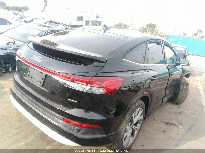 2022 AUDI Q4 E-TRON SPORTBACK PREMIUM PLUS VIN: WA1W2BFZXNP046420