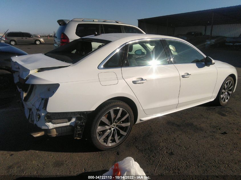 2021 AUDI A4 SEDAN PREMIUM VIN: WAUABAF41MN013022