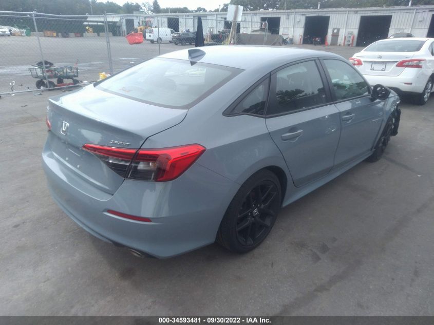 2022 HONDA CIVIC SEDAN SPORT VIN: 2HGFE2F51NH564240
