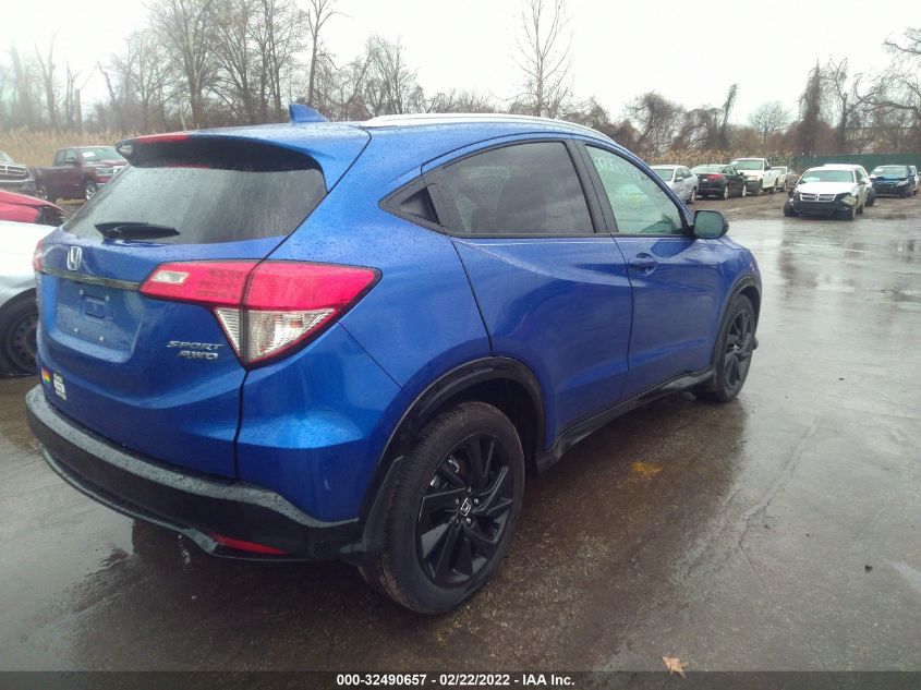 2022 HONDA HR-V SPORT VIN: 3CZRU6H16NM700812