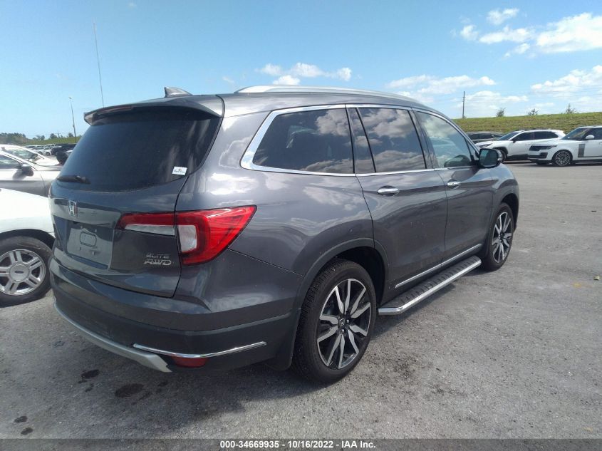 2022 HONDA PILOT ELITE VIN: 5FNYF6H01NB033798