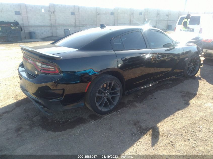 2022 DODGE CHARGER SCAT PACK VIN: 2C3CDXGJ2NH195194