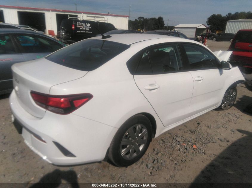 2022 KIA RIO S VIN: 3KPA24AD3NE500630
