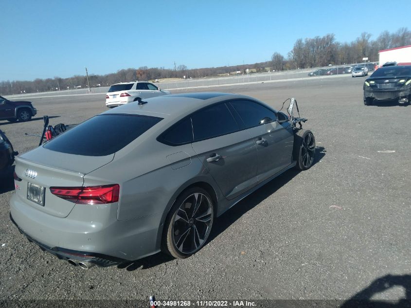 2021 AUDI S5 SPORTBACK PRESTIGE VIN: WAUB4CF58MA029986
