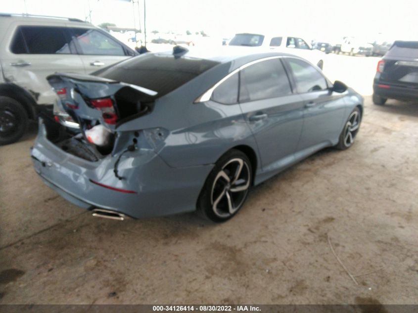 2022 HONDA ACCORD SEDAN SPORT VIN: 1HGCV1F38NA052677