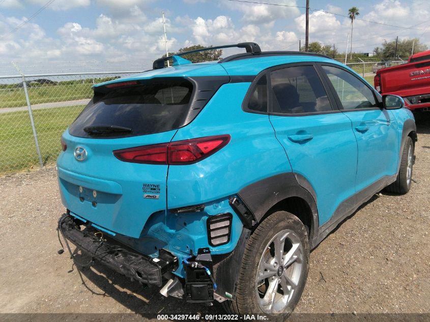 2022 HYUNDAI KONA SEL VIN: KM8K3CABXNU880279