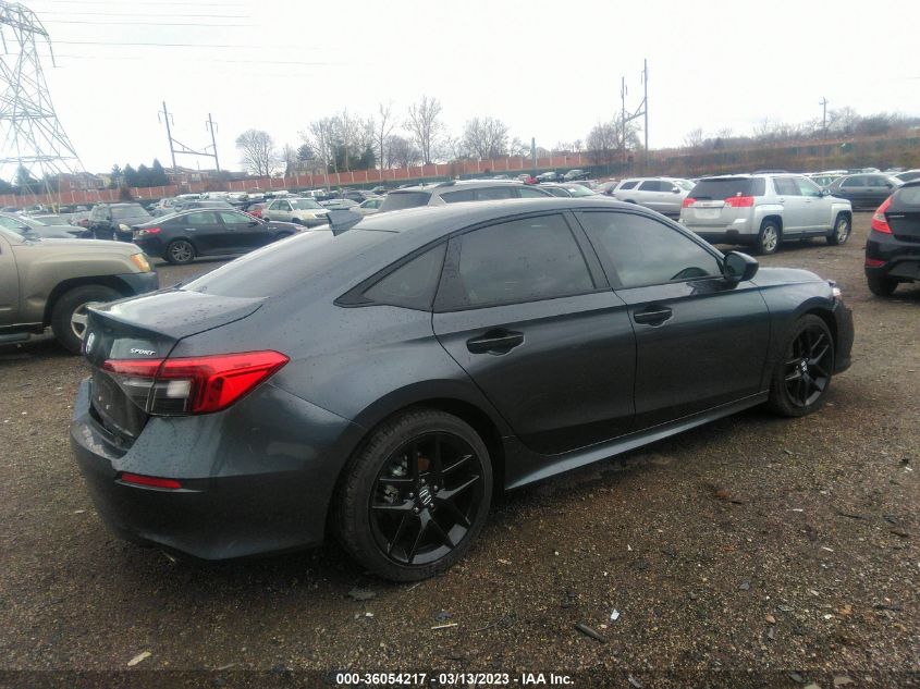 2022 HONDA CIVIC SEDAN SPORT VIN: 2HGFE2F57NH597727