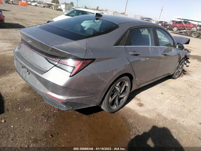 2022 HYUNDAI ELANTRA HYBRID LIMITED VIN: KMHLN4AJ0NU030947