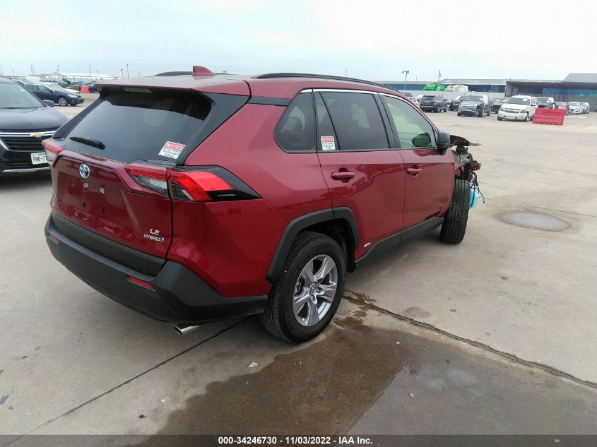 2022 TOYOTA RAV4 HYBRID LE VIN: JTMLWRFV5ND148910