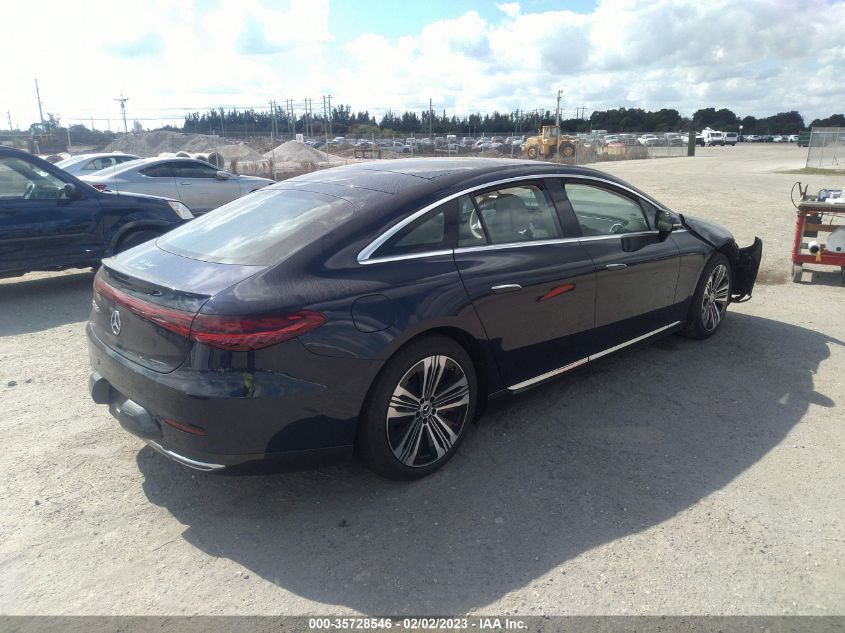 2023 MERCEDES-BENZ EQS EQS 450+ VIN: W1KCG2DB6PA025706