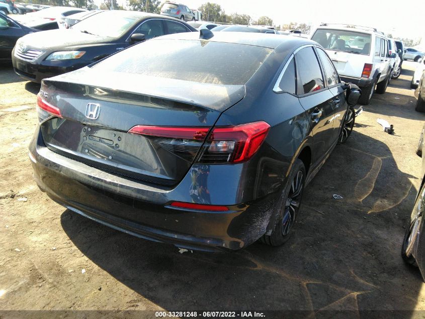 2022 HONDA CIVIC SEDAN EX VIN: 2HGFE1F7XNH312644