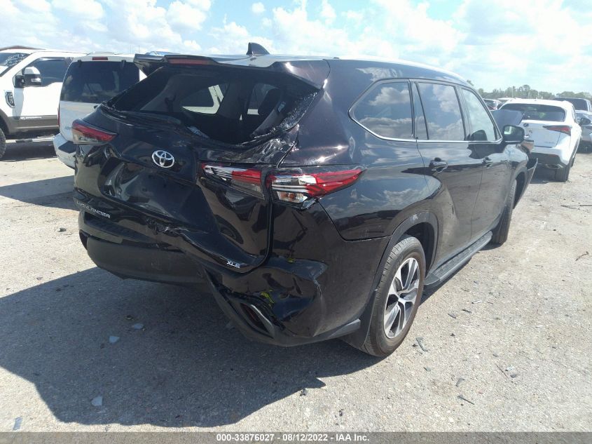 2022 TOYOTA HIGHLANDER XLE VIN: 5TDGZRAH7NS122727