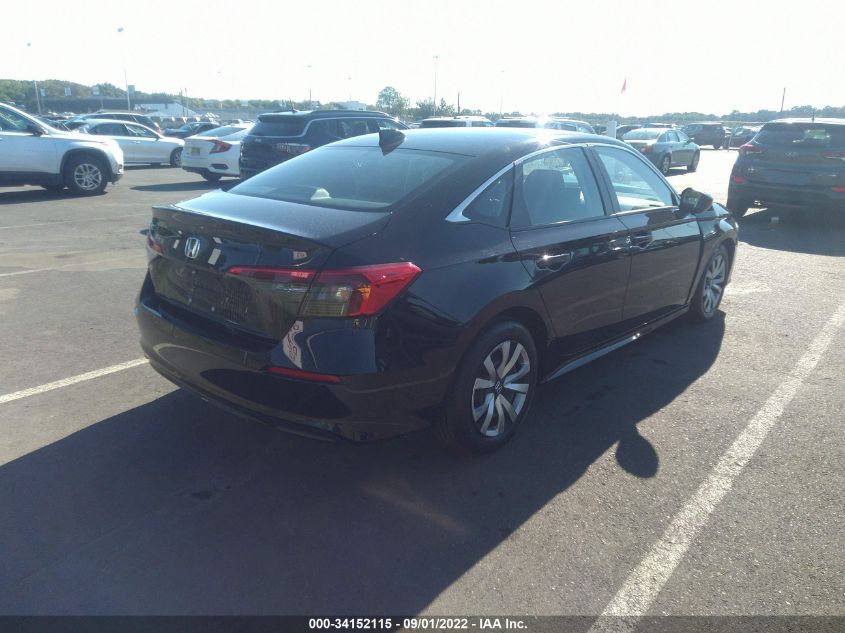 2022 HONDA CIVIC SEDAN LX VIN: 2HGFE2F21NH517926