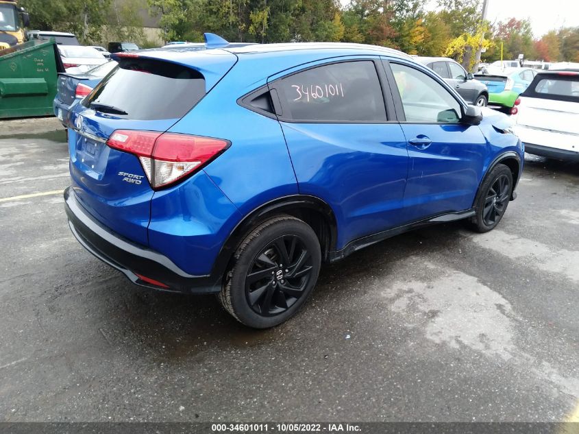 2022 HONDA HR-V SPORT VIN: 3CZRU6H13NM717535
