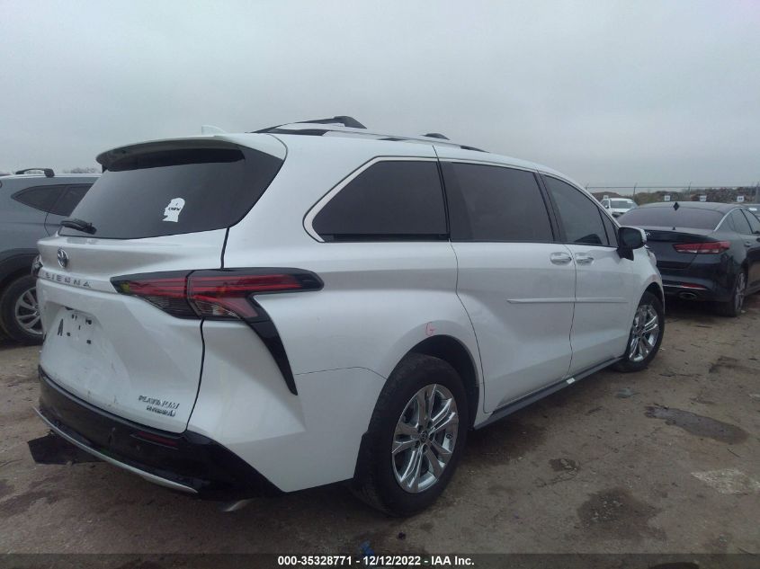 2022 TOYOTA SIENNA PLATINUM VIN: 5TDESKFCXNS055184