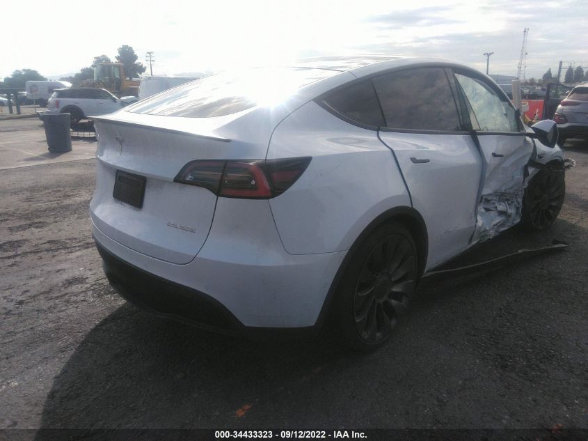 2021 TESLA MODEL Y PERFORMANCE VIN: 5YJYGDEF1MF072982