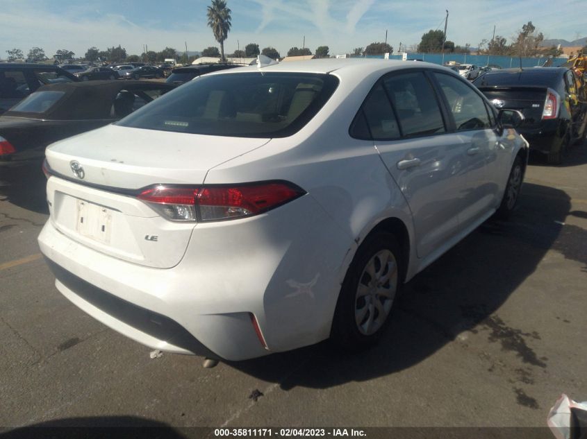 2022 TOYOTA COROLLA LE VIN: JTDEPMAE0NJ200722