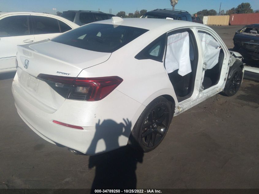 2022 HONDA CIVIC SEDAN SPORT VIN: 2HGFE2F57NH544946