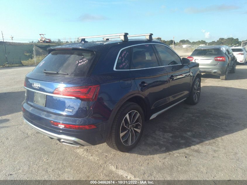 2022 AUDI Q5 S LINE PREMIUM VIN: WA1GAAFY7N2074908