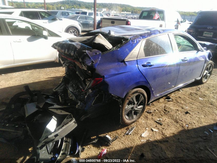 2022 HYUNDAI ELANTRA HYBRID BLUE VIN: KMHLM4AJ2NU031505