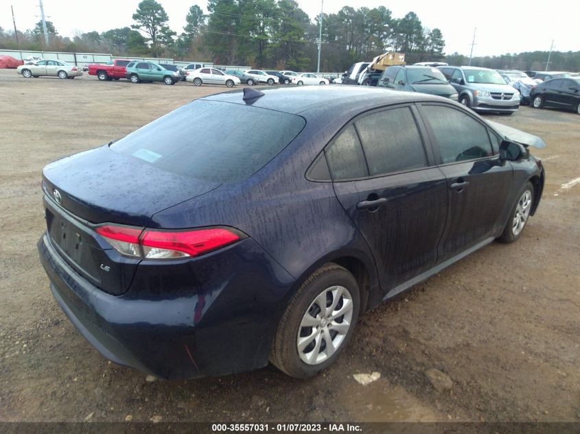 2022 TOYOTA COROLLA LE VIN: 5YFEPMAE0NP284620