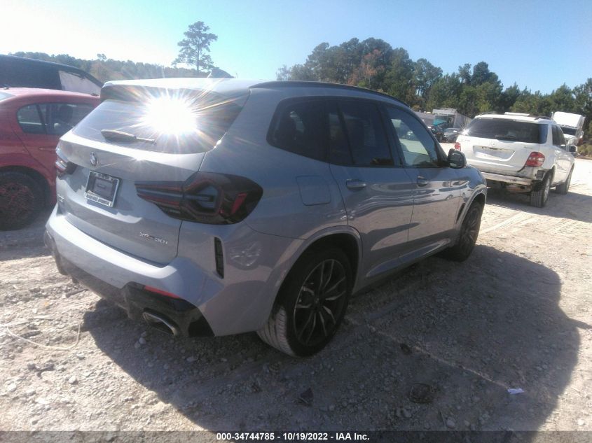 2022 BMW X3 XDRIVE30I VIN: 5UX53DP01N9K61388