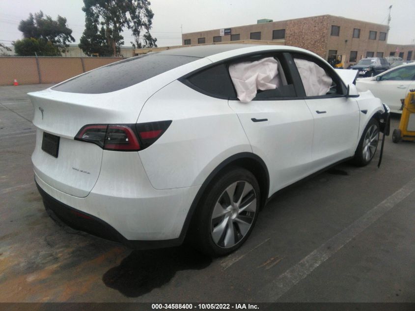 2022 TESLA MODEL Y LONG RANGE VIN: 7SAYGDEE5NF346826