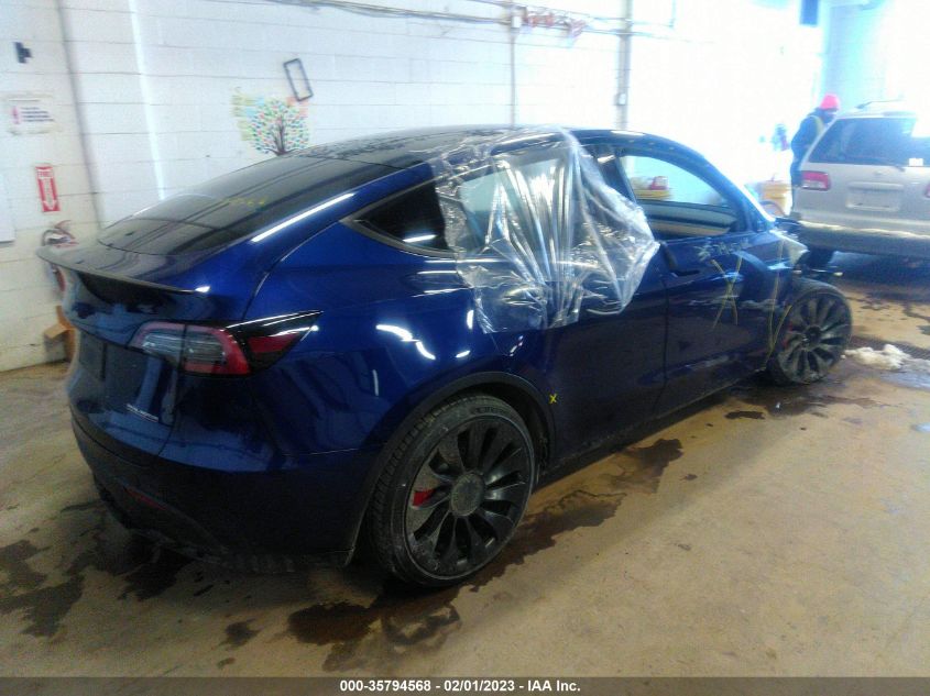 2022 TESLA MODEL Y PERFORMANCE VIN: 7SAYGDEF7NF530450