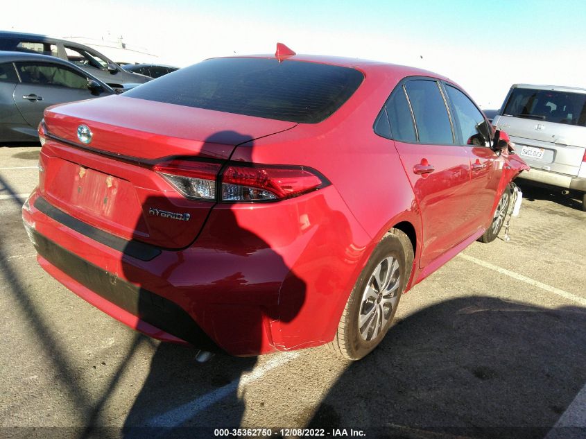 2021 TOYOTA COROLLA HYBRID LE VIN: JTDEAMDE4MJ009557