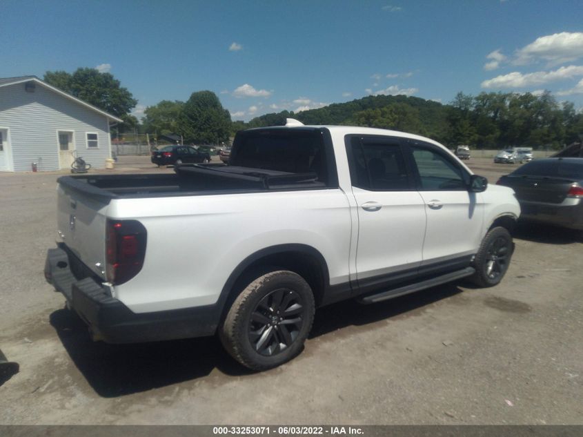 2022 HONDA RIDGELINE SPORT VIN: 5FPYK3F18NB001122