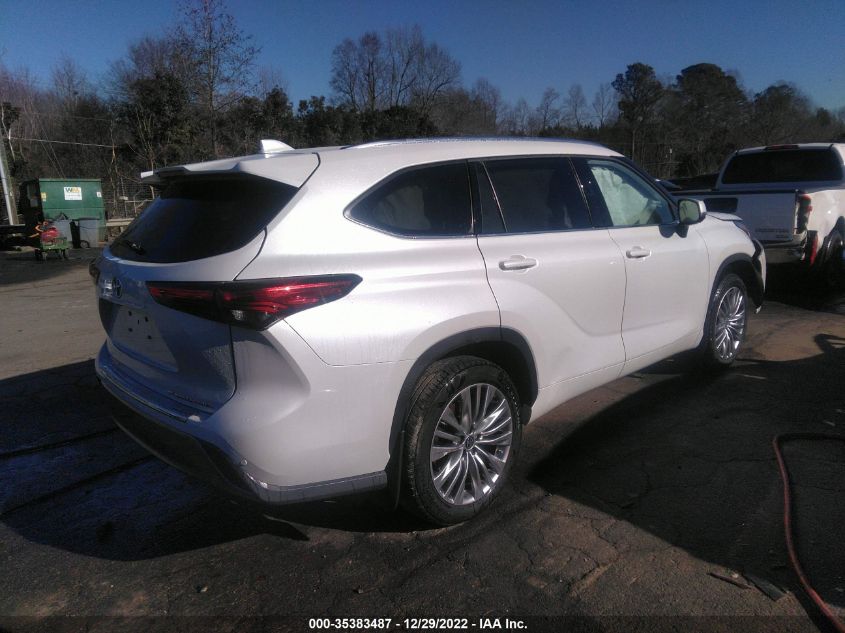 2022 TOYOTA HIGHLANDER PLATINUM VIN: 5TDFZRBH9NS189694