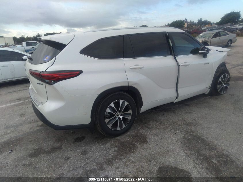 2020 TOYOTA HIGHLANDER HYBRID XLE VIN: 5TDGBRCH9LS505549