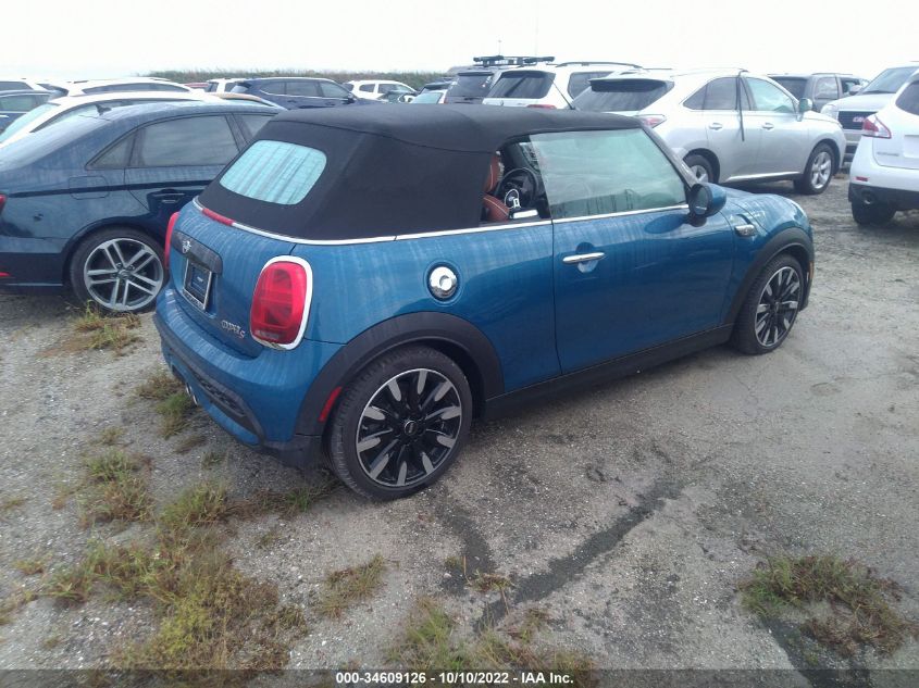 2022 MINI CONVERTIBLE COOPER S VIN: WMW43DL0XN3N77679