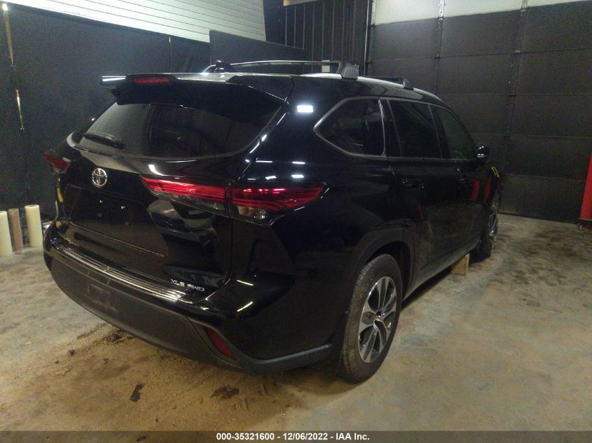 2022 TOYOTA HIGHLANDER XLE VIN: 5TDHZRBH2NS213844