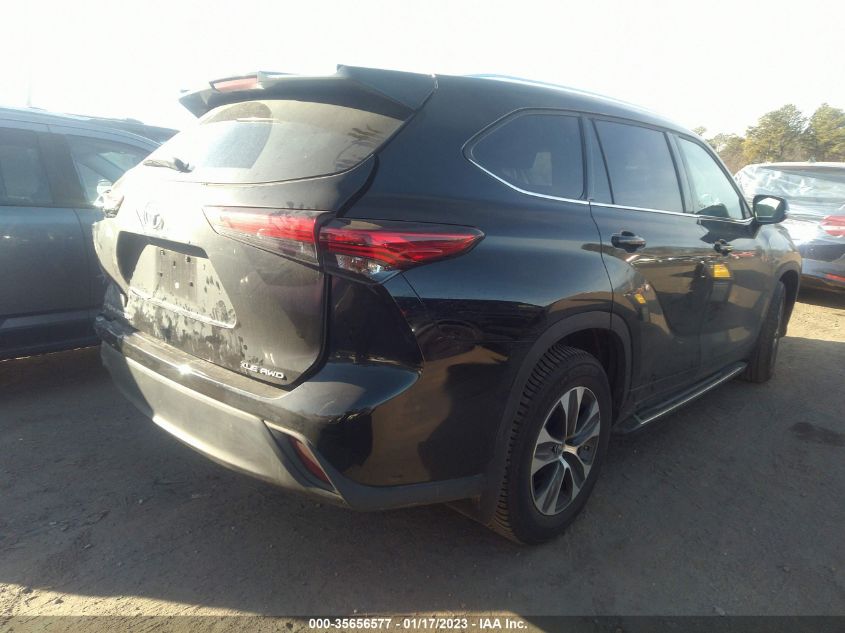 2021 TOYOTA HIGHLANDER XLE VIN: 5TDGZRBH3MS160100