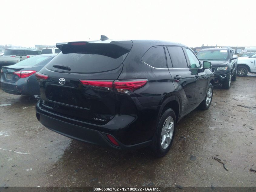 2022 TOYOTA HIGHLANDER LE VIN: 5TDBZRBH6NS171586