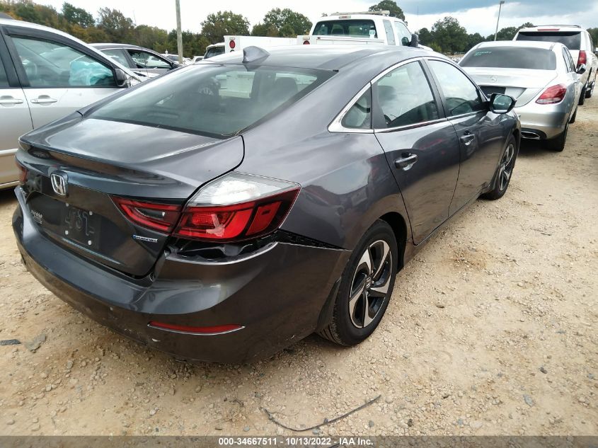 2022 HONDA INSIGHT EX VIN: 19XZE4F59NE009250