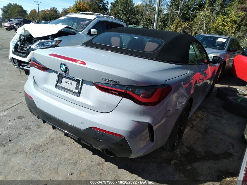 2022 BMW 4 SERIES 430I VIN: WBA23AT02NCL00613