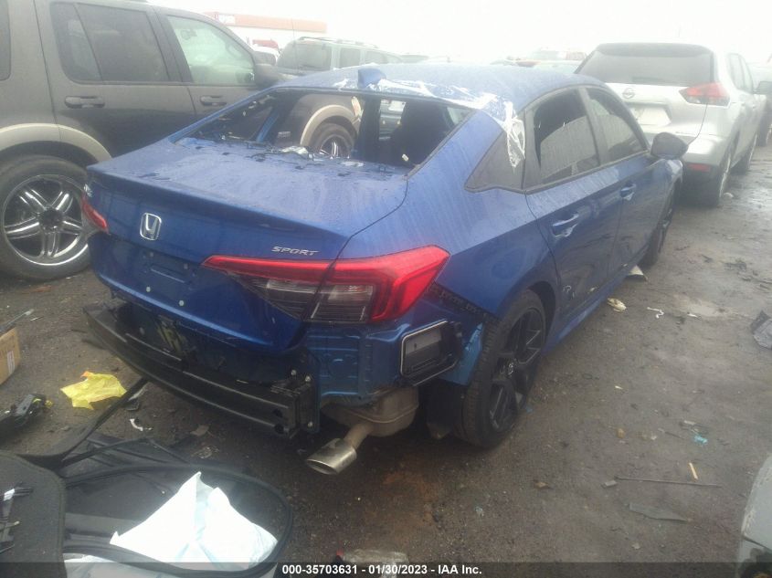 2022 HONDA CIVIC SEDAN SPORT VIN: 2HGFE2F57NH577624
