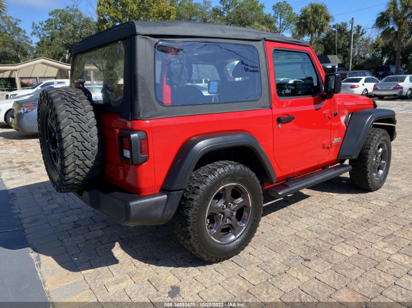 2021 JEEP WRANGLER SPORT VIN: 1C4GJXAG3MW564258