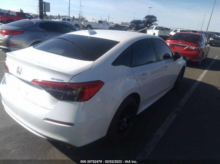 2022 HONDA CIVIC SEDAN SPORT VIN: 2HGFE2F52NH539993