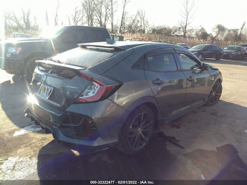 2021 HONDA CIVIC HATCHBACK SPORT VIN: SHHFK7H48MU423774
