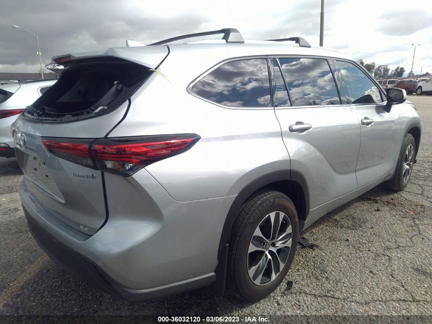 2022 TOYOTA HIGHLANDER HYBRID VIN: 5TDGARAH3NS514630
