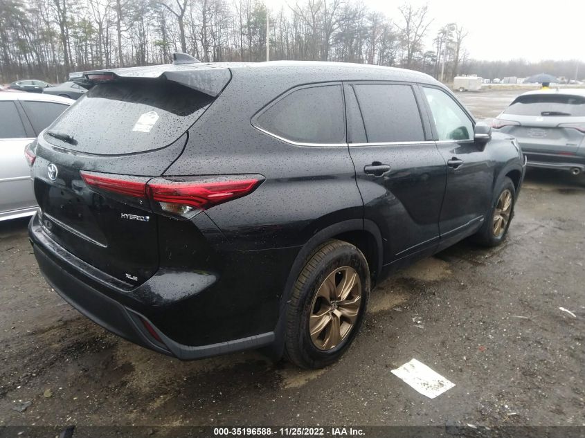2022 TOYOTA HIGHLANDER HYBRID XLE BRONZE VIN: 5TDABRCH4NS560449