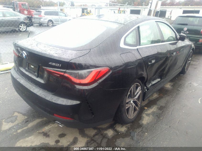 2022 BMW 4 SERIES 430I VIN: WBA63AV09NFM18607
