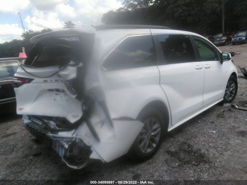 2022 TOYOTA SIENNA LE VIN: 5TDKRKEC8NS083310