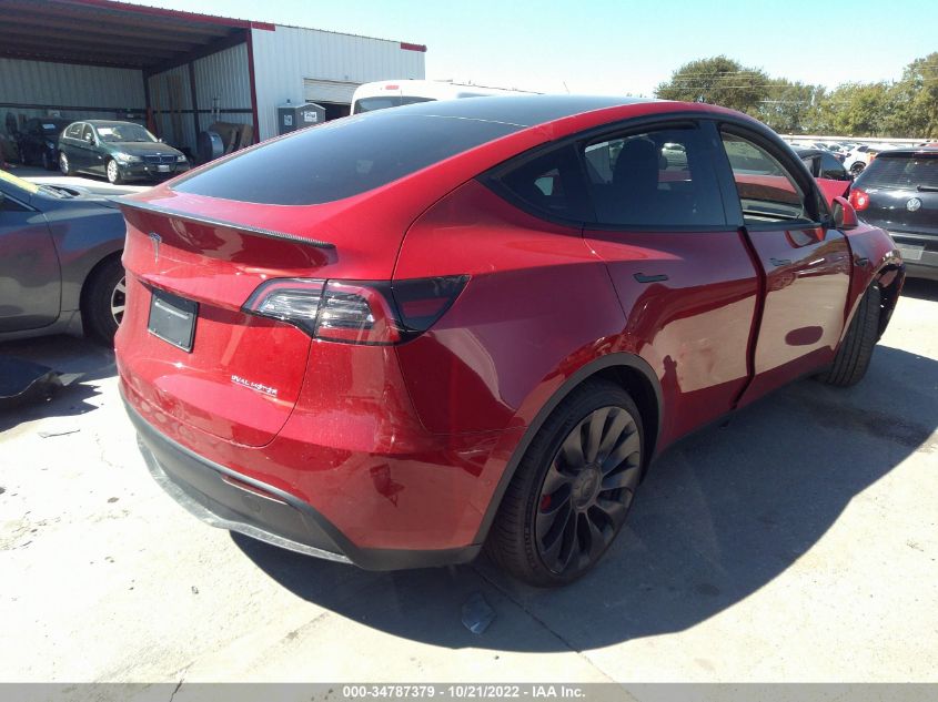 2022 TESLA MODEL Y PERFORMANCE VIN: 7SAYGDEF9NF539649