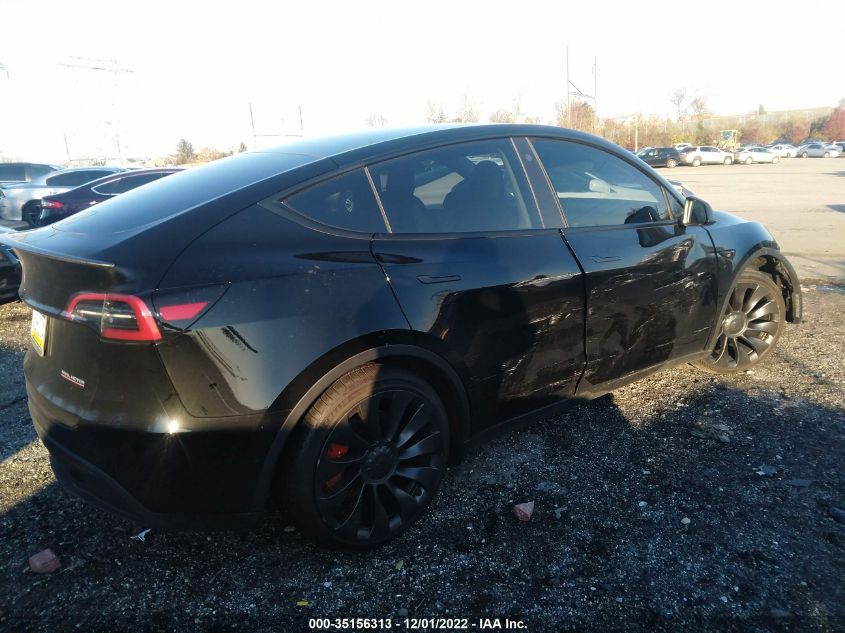 2022 TESLA MODEL Y PERFORMANCE VIN: 7SAYGDEF8NF400791