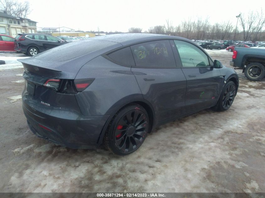 2022 TESLA MODEL Y PERFORMANCE VIN: 7SAYGDEF3NF535659